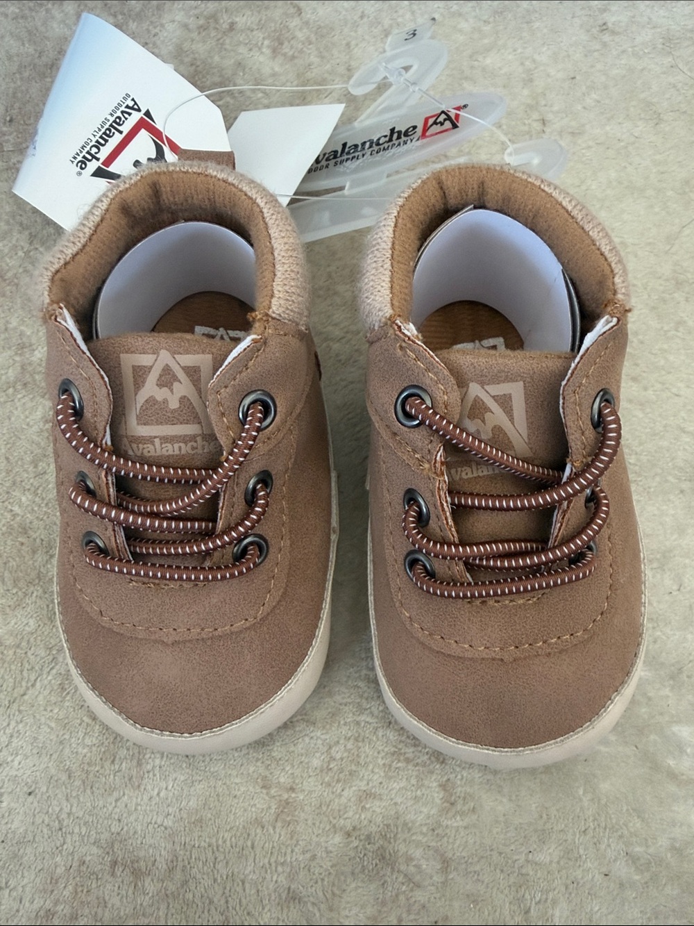 Avalanche Baby Brown Suede Lace-Up Walkers